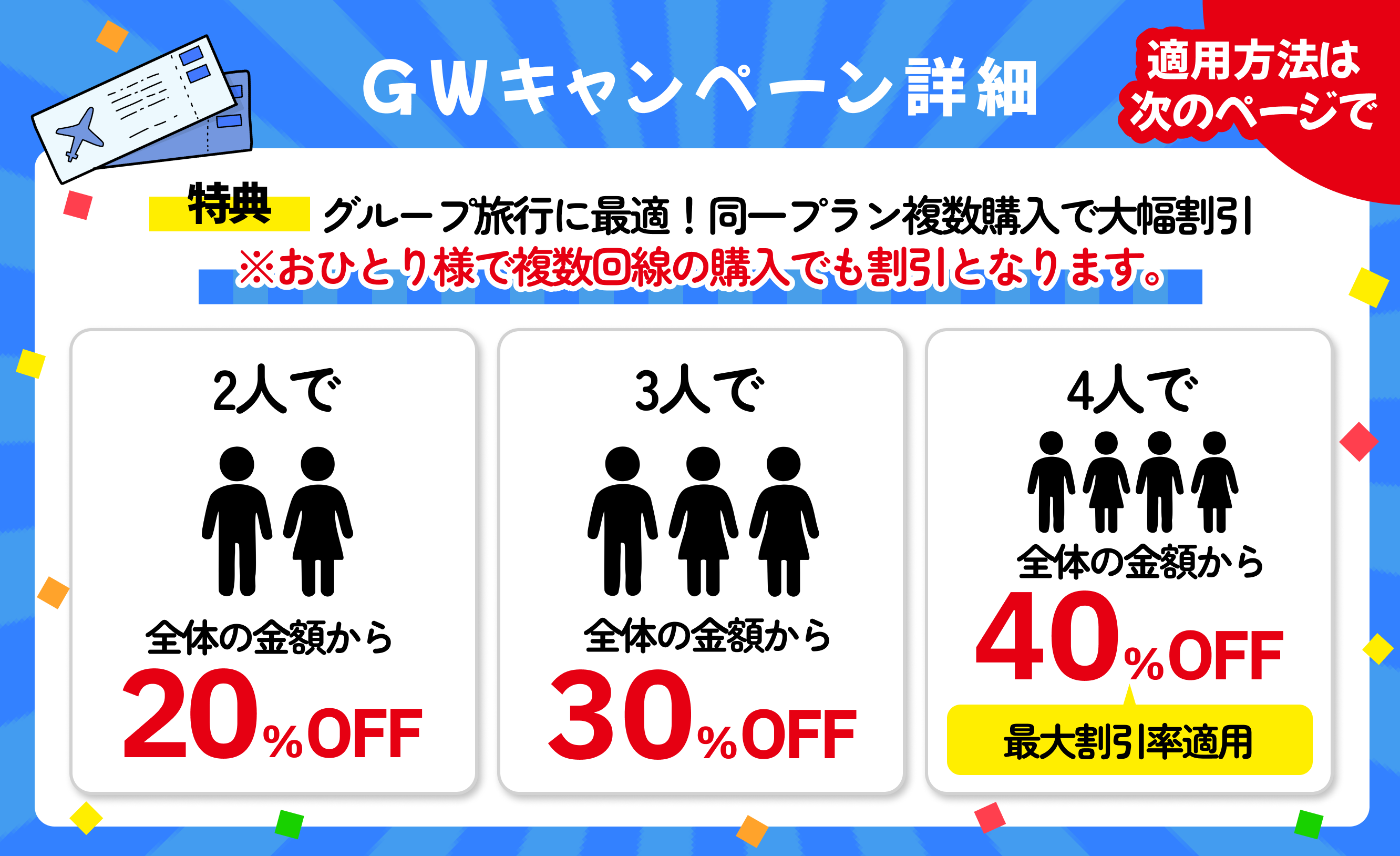 GW割引キャンペーン詳細